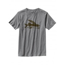Футболка Patagonia flying fish t-sh gravel heather Футболка Patagonia flying fish t-sh gravel heather