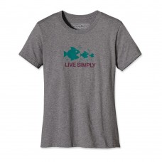 Футболка Patagonia Live simply fish tee-gravel heather Футболка Patagonia Live simply fish tee-gravel heather