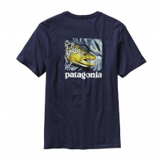 Футболка Patagonia World trout catch t-sh classic navy Футболка Patagonia World trout catch t-sh classic navy