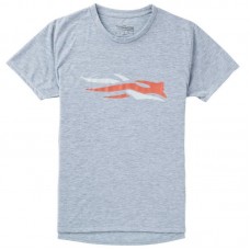 Футболка Sitka Logo tee SS heather grey Футболка Sitka Logo tee SS heather grey